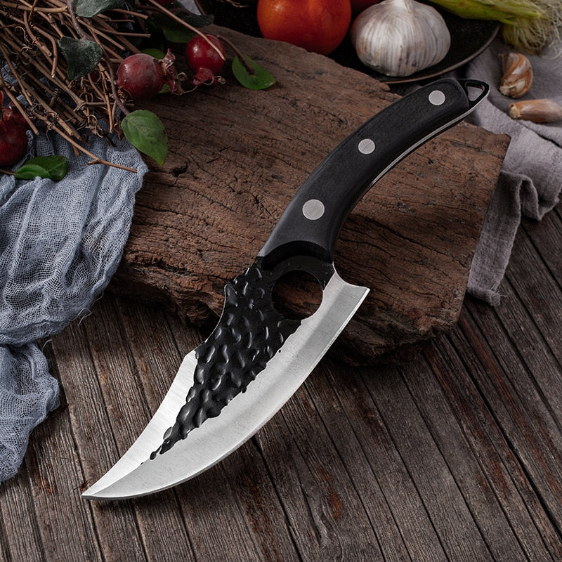 6'' Meat Cleaver Butcher Knife Stainless Steel Hand Forged Boning Knife Chopping Slicing Kitchen Knives Cookware Camping Kinves